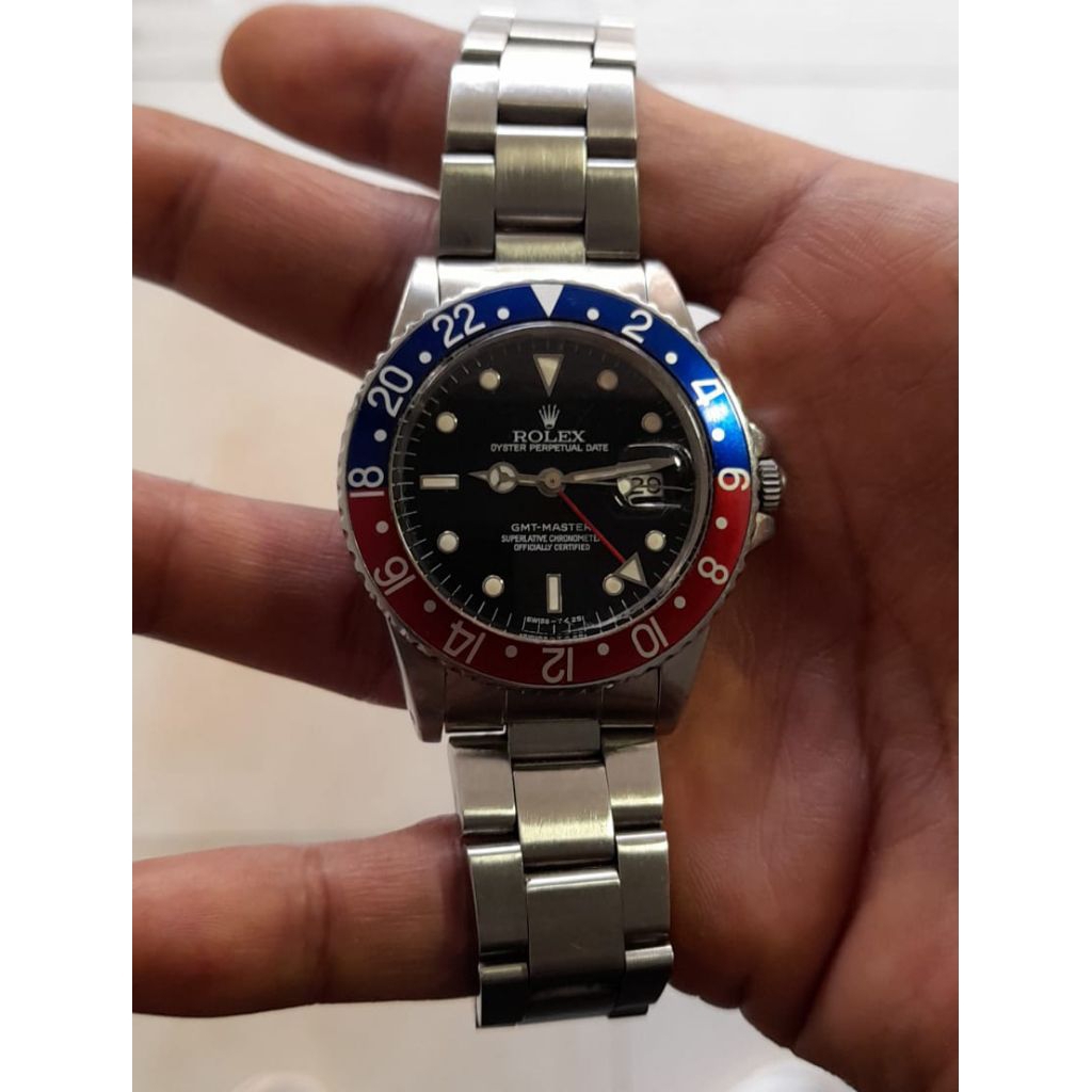 Jam Tangan Rolex GMT 16750 'pepsi' Original