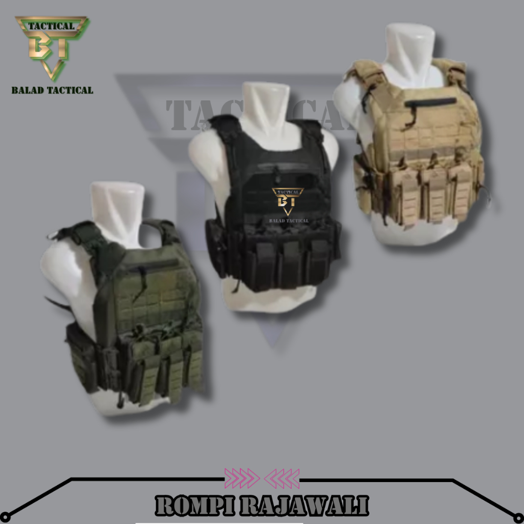 Rompi Body Vest Rajawali TNI POLISI Double Quick Release - Rompi Anti Peluru - Bodyvest Hitam