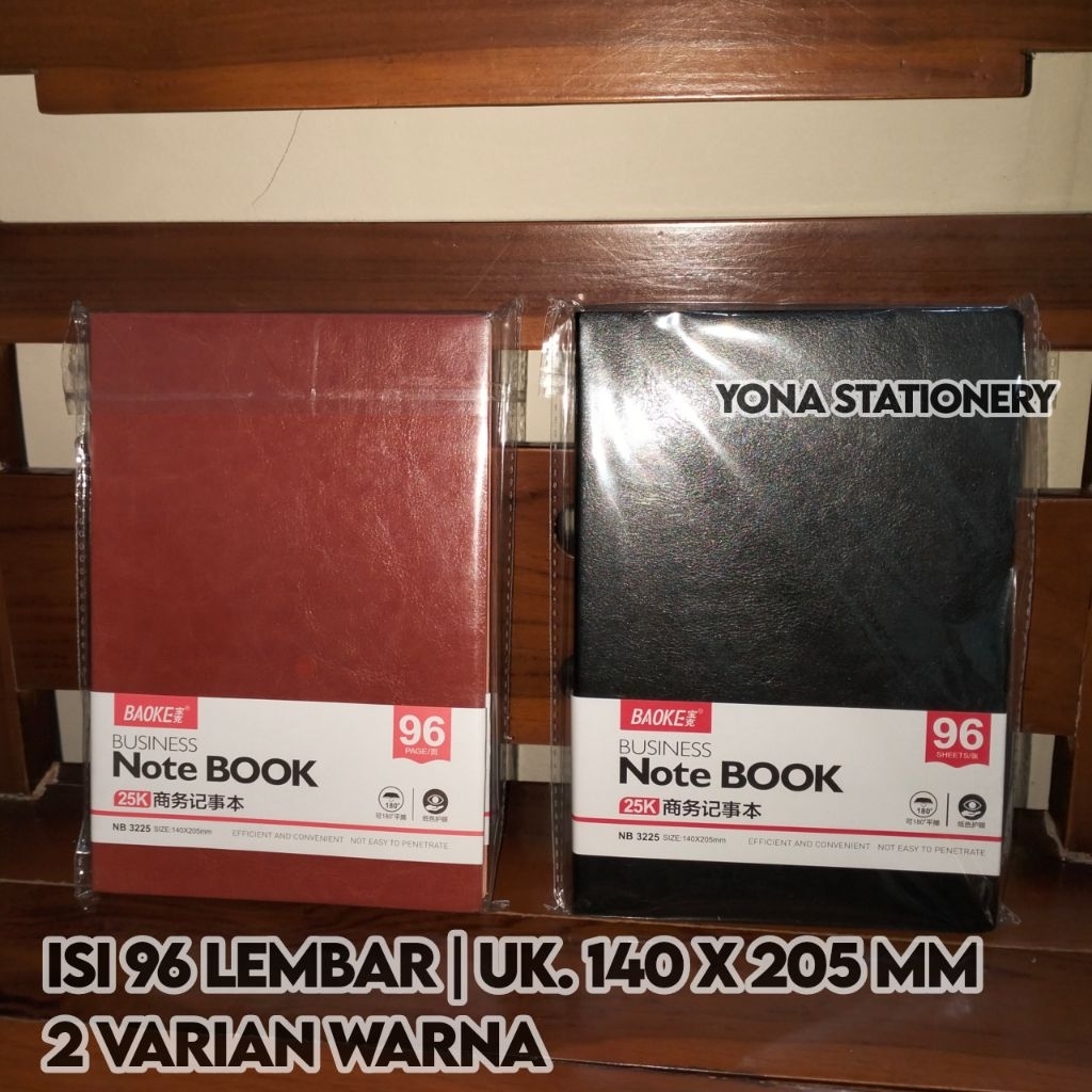 

Note Book | Buku Catatan Baoke NB 3225 - 96 Halaman (140 x 205mm) | Tersedia 2 Warna | Terdapat Tali Sebagai Penanda Buku