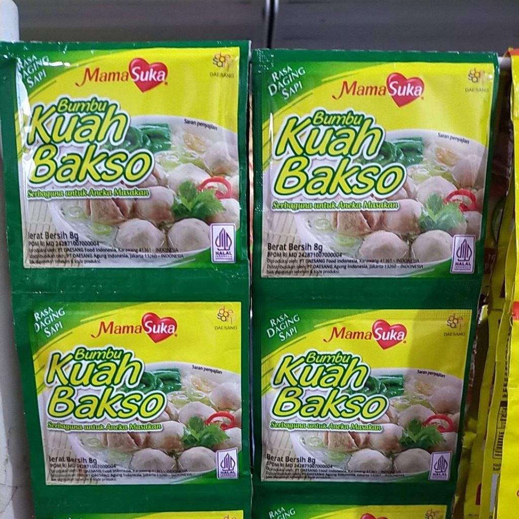 

bumbu kuah bakso mama suka 8 gr x 12/rasa daging sapi