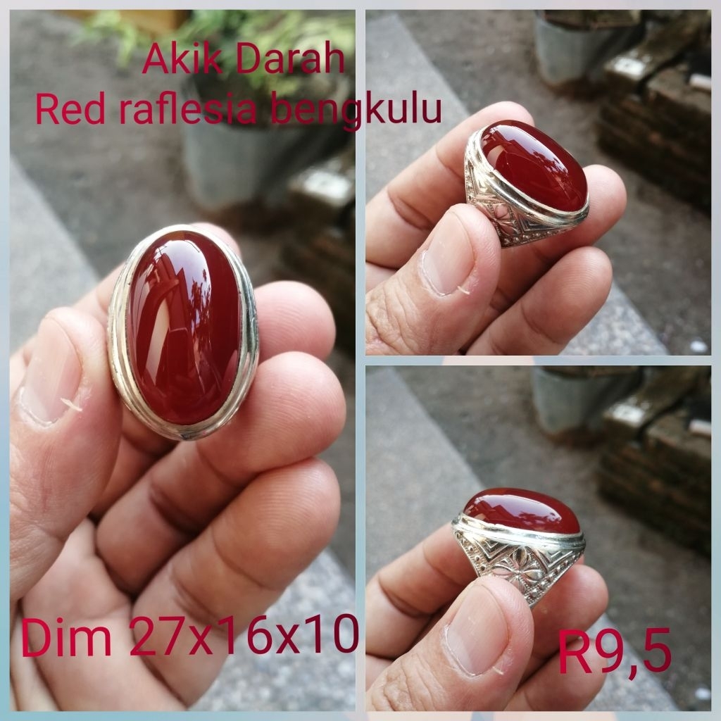 batu akik darah red raflesia bengkulu