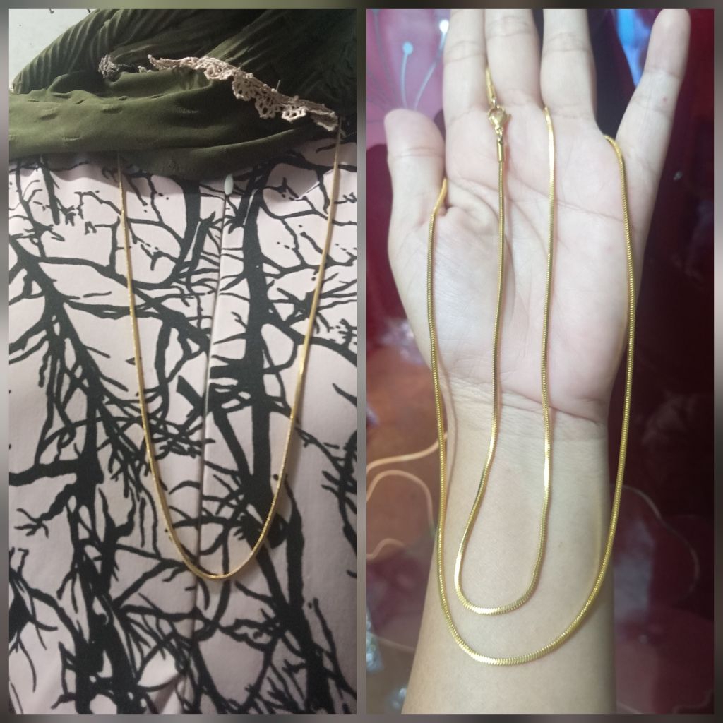 kalung hijab panjang 75cm titanium original 100℅