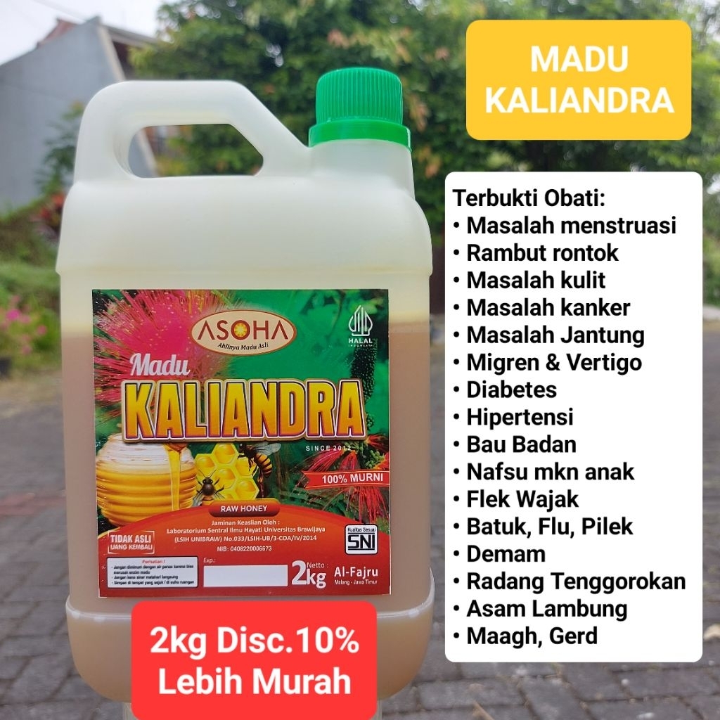 

ASOHA Madu Kaliandra Asli Murni 2kg | FULL NEKTAR | Raw Honey