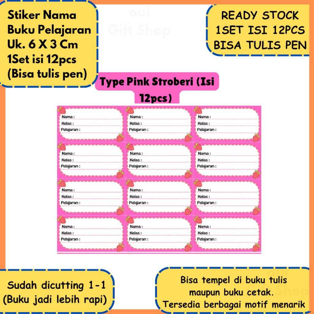 

STIKER NAMA / LABEL NAMA / STIKER BUKU / STIKER BUKU PELAJARAN / STIKER MAPEL / STIKER NAMA / STIKER BUKU PELAJARAN / STIKER BUKU TULIS / LABEL STIKER NAMA ) STICKER BUKU SEKOLAH
