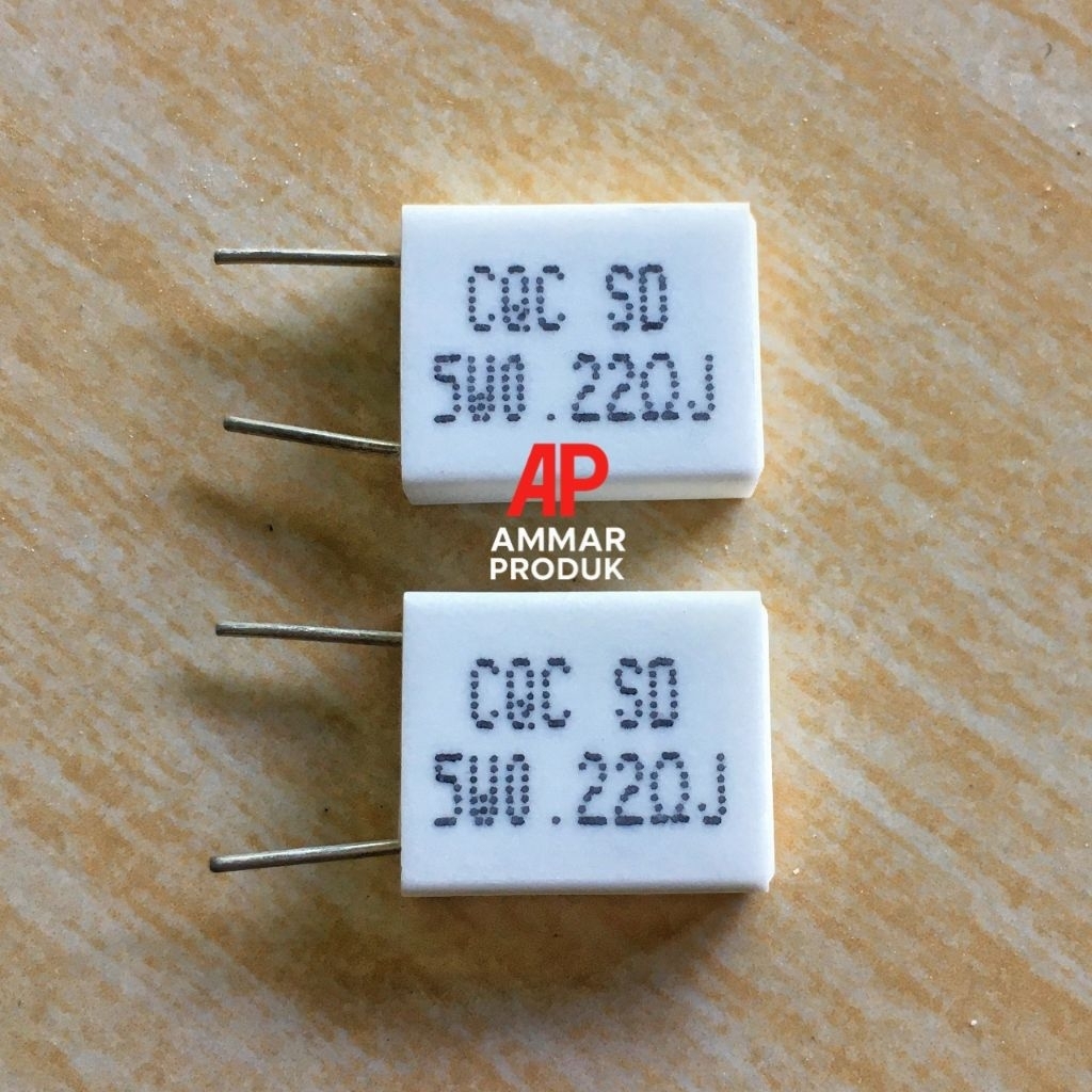 R Kapur 5Watt 0.22ohm Model Gepeng Resistor Kapur