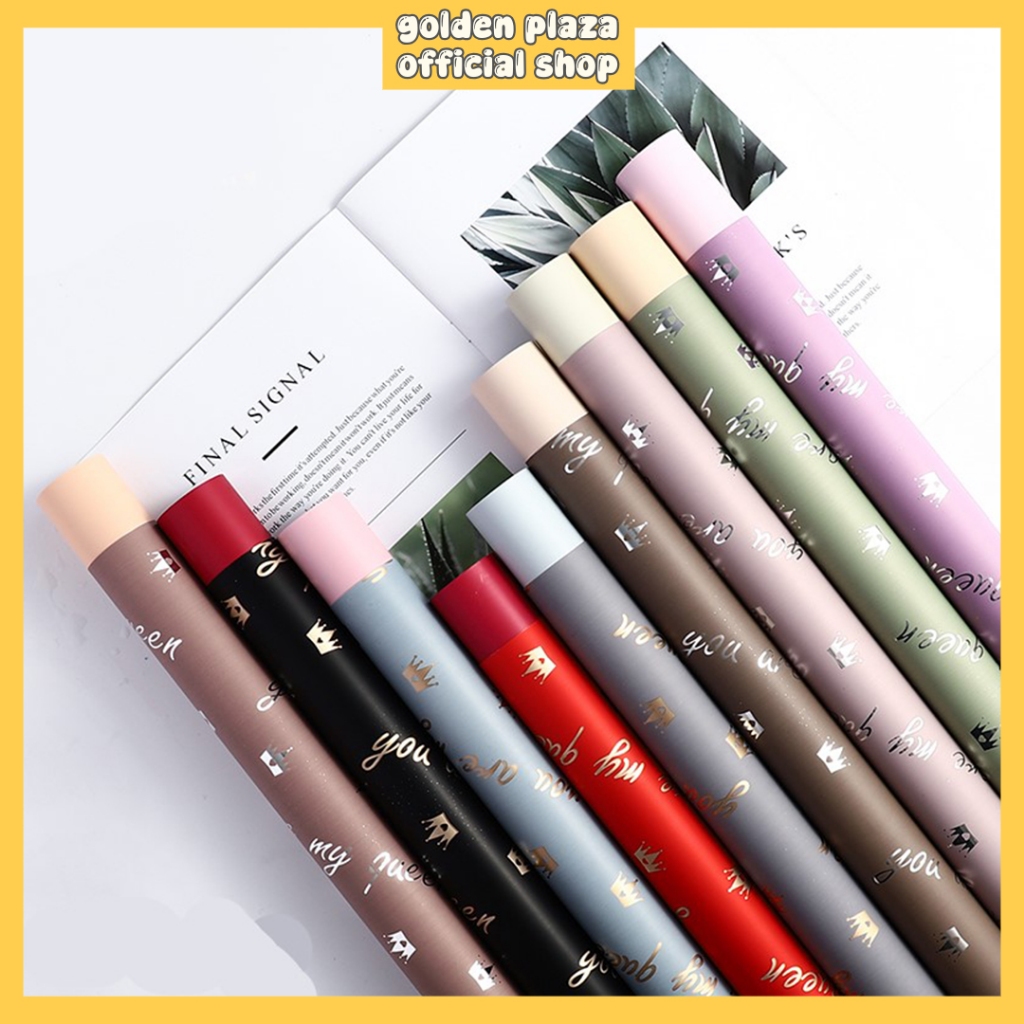 

(20 LEMBAR) Flower Wrapping Cellophane Paper Twotone 2 warna Queen Kertas Buket Bunga Paper KB6023