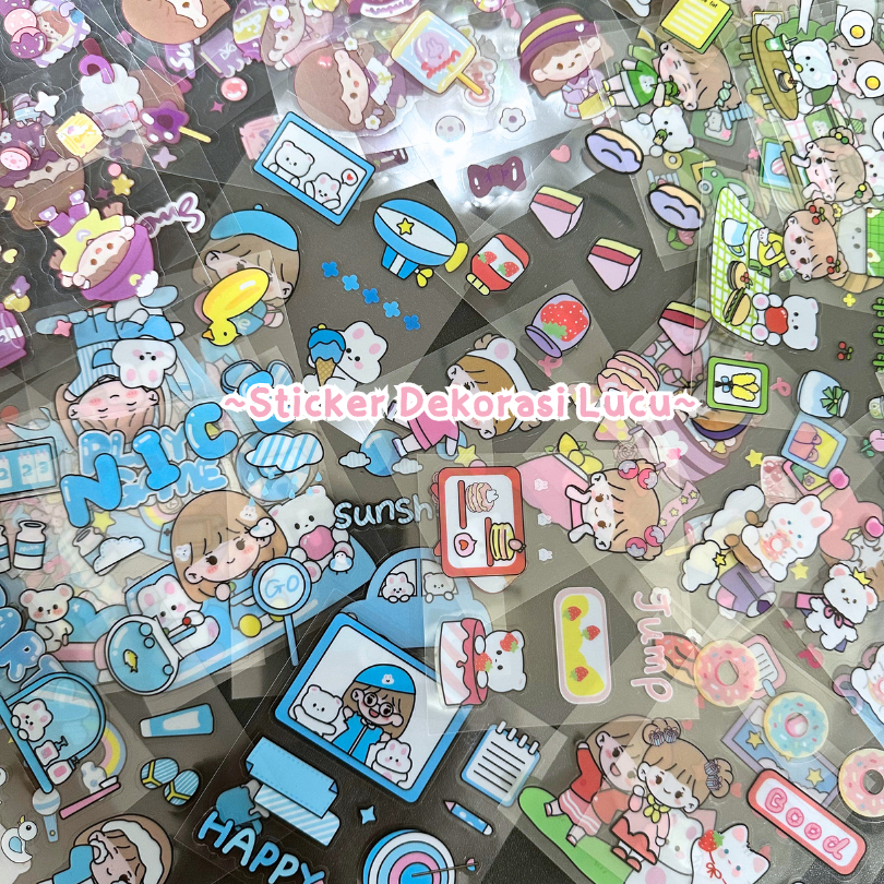 

[10 pcs sticker] Sticker momo, Sticker dekorasi lucu, sticker transparan
