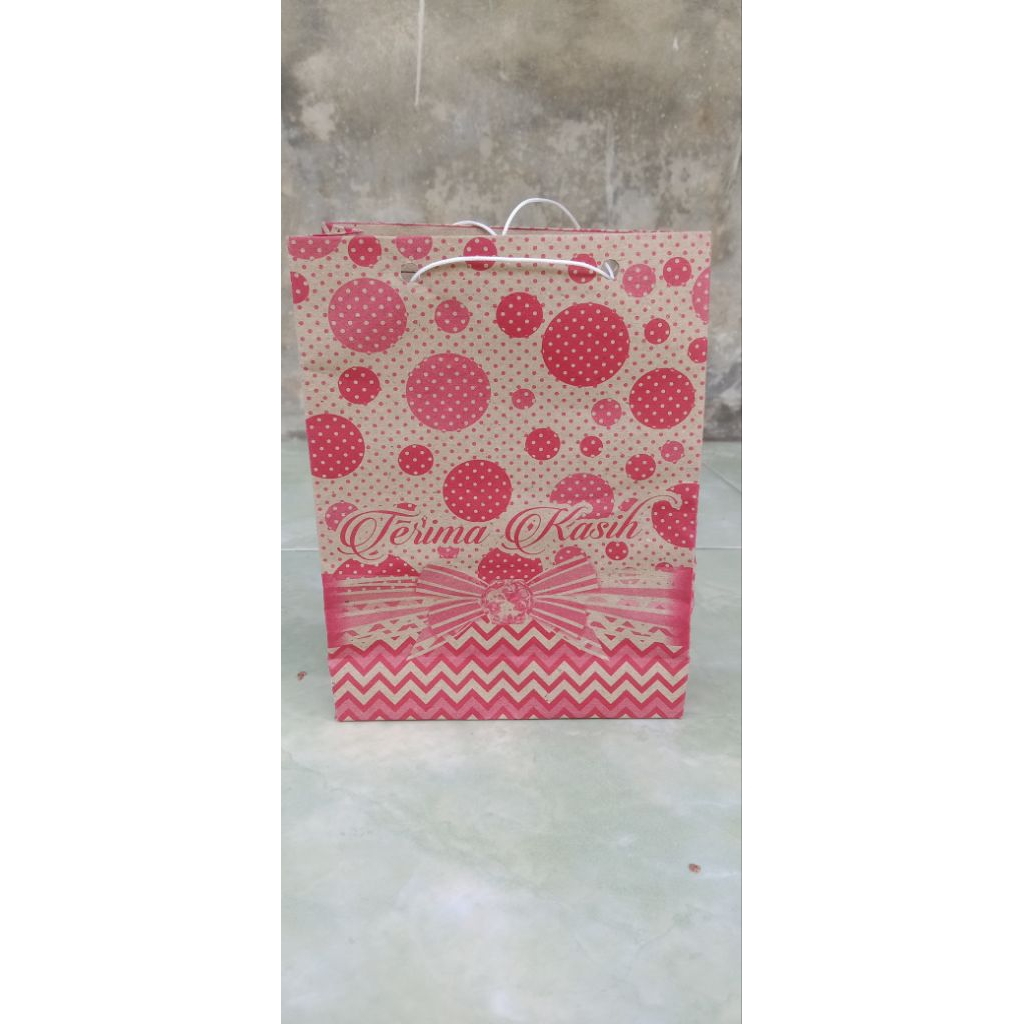 Tas Kertas Batik/Tas souvenir pernikahan/Tas Snack(50pcs) MINI TALI BENANG