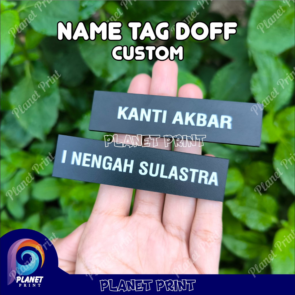 

SEHARI JADI Name Tag Grafir Papan Nama Gravir Gravier DOFF Laser MURAH( Nametag Ukir/Laser, Papan Nama Persit, PNS, PDH, TNI/POLRI)
