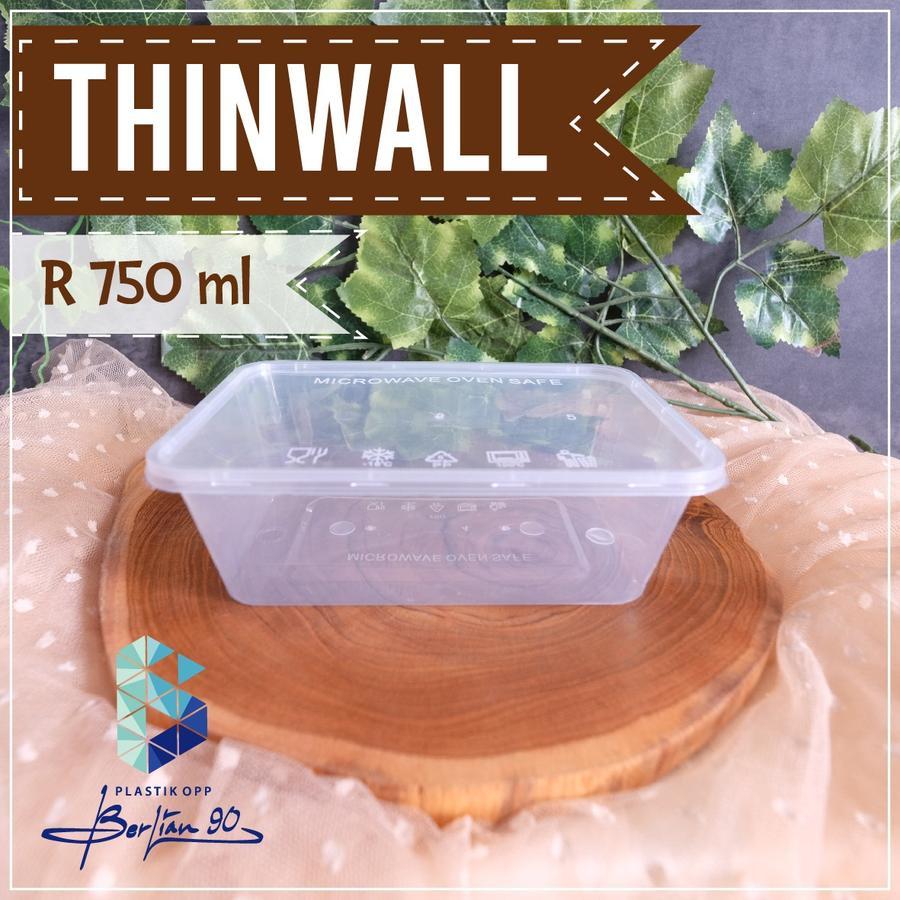 ( ECER ) Thinwall R 750 ml / Kotak Makan Foodgrade / Food Container Catering Makanan Tebal Tidak Mud