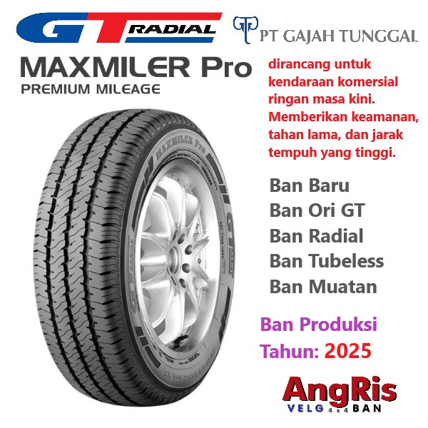 GT Radial Maxmiler Pro 185 R14 c LT Ring 14 Ban Mobil untuk muatan berat L300