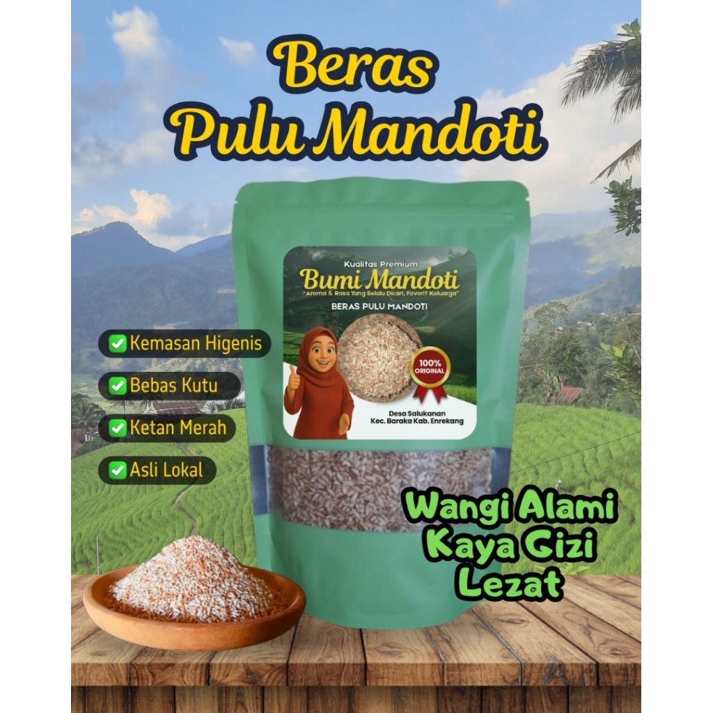

Beras Ketan Merah Pulu Mandoti |1Liter| Asli Desa Salukanan Kec. Baraka Kab. Enrekang, Ketan Merah, Ketan Sehat, Pulut Mandoti 100% Asli, Ketan merah Premium 1Liter