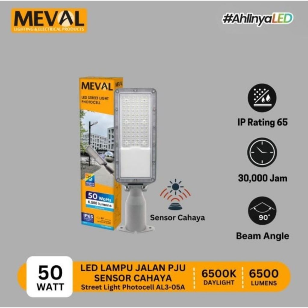 Meval Stretlight lampu jalan Photo cell PJU sensor cahaya 50W 100W 150W 200W