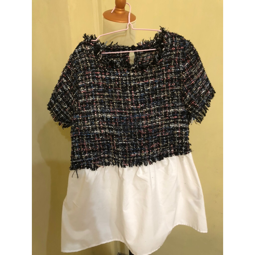 Preloved Atasan Zara Tweed