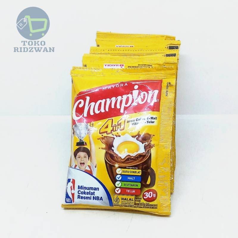

SUSU BUBUK SEHAT CHAMPION 1 renceng isi 10 sachet. isih berat 30g