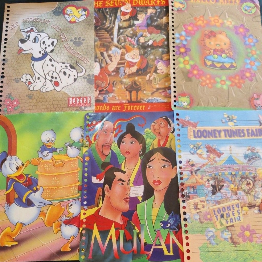 

kertas / isi binder jadul B5 26ring mickey mouse snoopy vintage