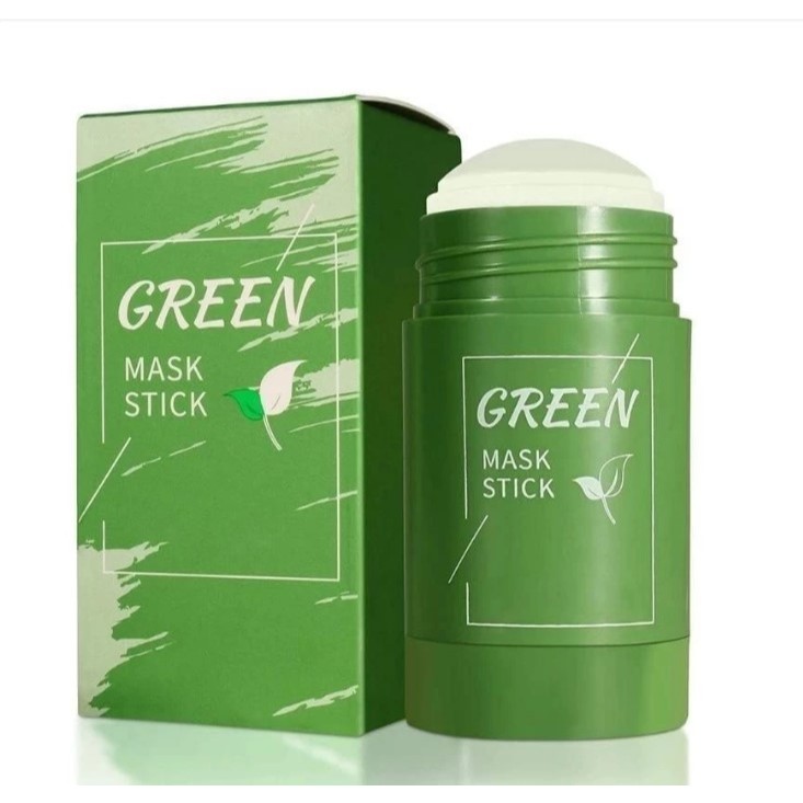 Green Mask Stick -Masker Wajah Green Tea Cocok Untuk Menghilangkan Jerawat,Komedo, dn Noda Hitam