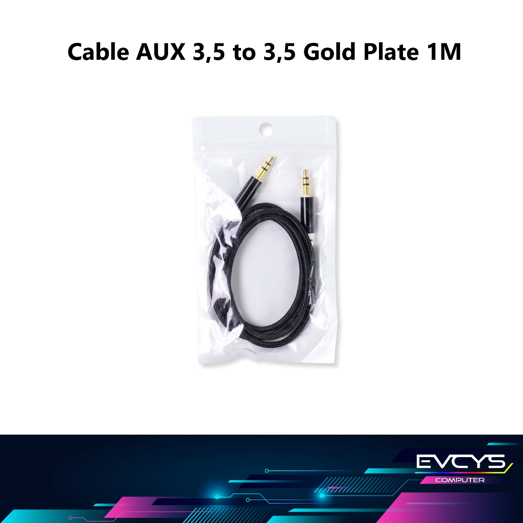 Cable AUX 3,5 to 3,5 Gold Plate