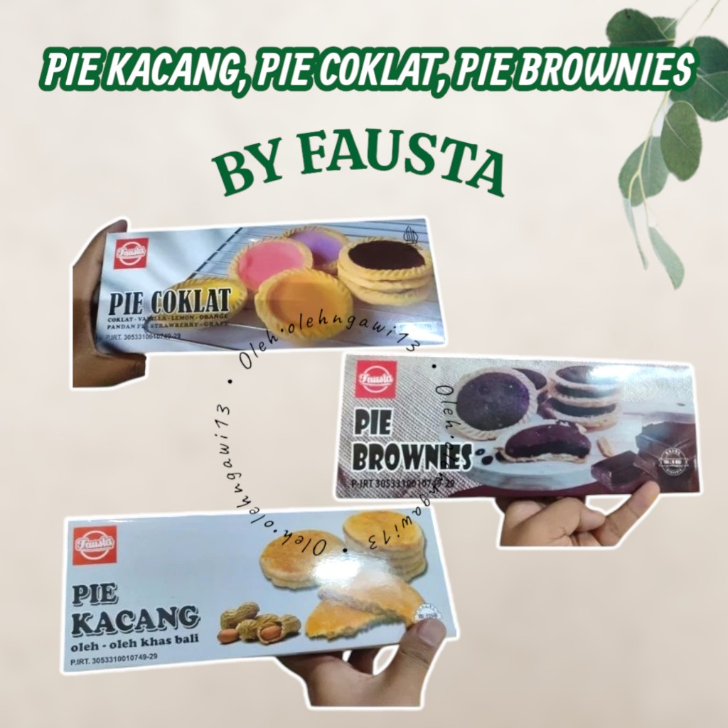

PIE BROWNIES KERING, PIE COKLAT, PIE KACANG FAUSTA, PIE KERING,