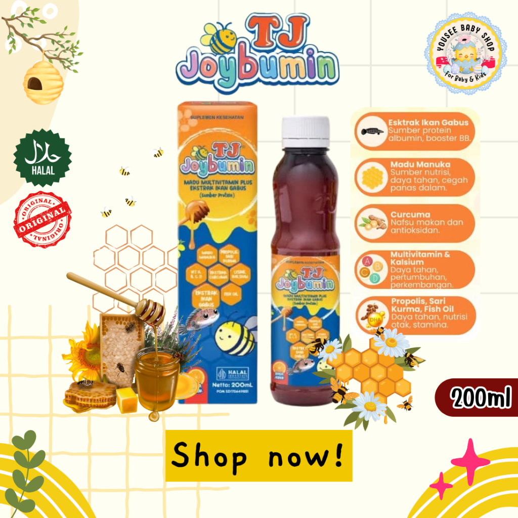 

TJ Joybumin Suplemen Kesehatan Esstrak Ikan Gabus 200ml Madu Multivitamin Rasa Jeruk
