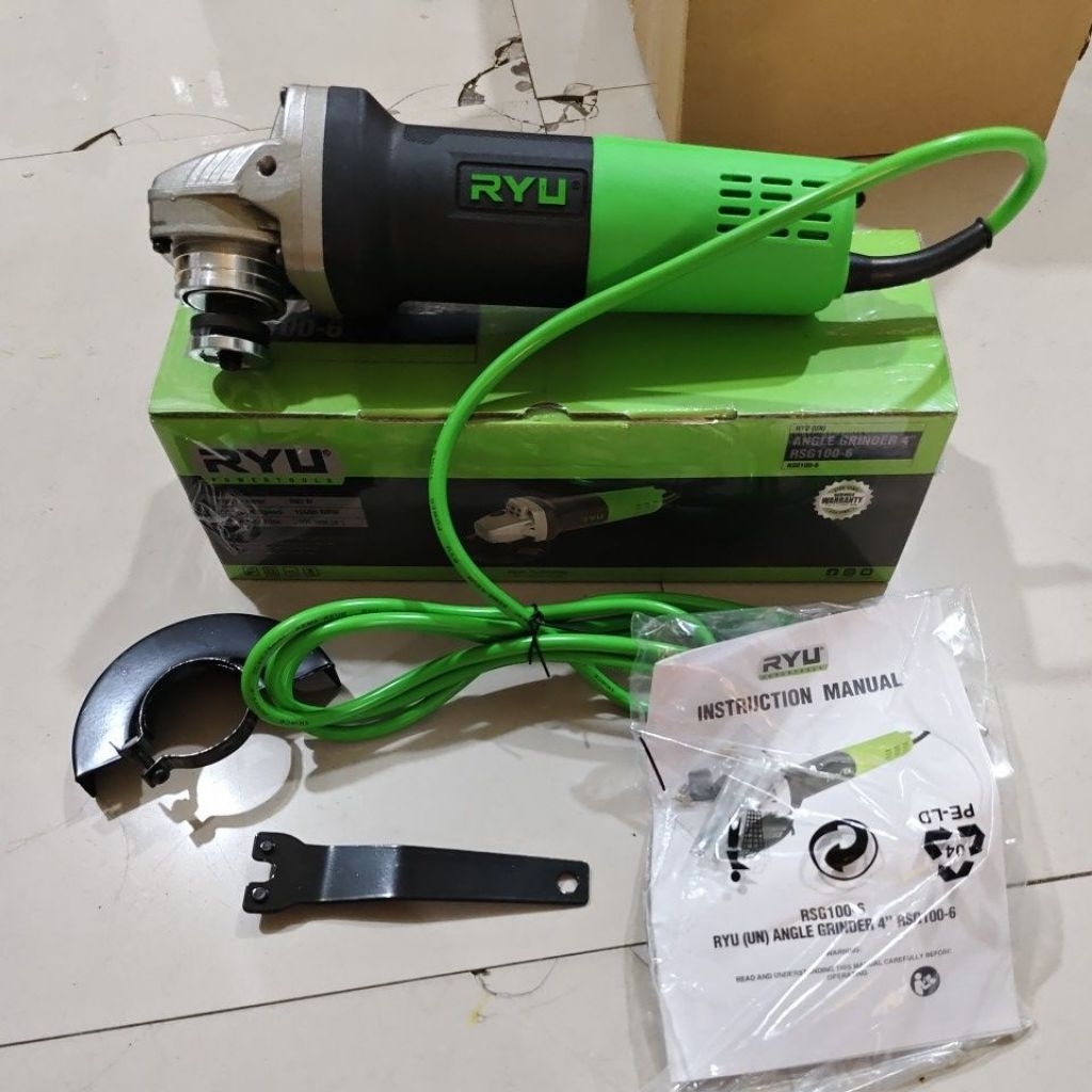 MESIN GERINDA TANGAN RYU RSG 100-6 ANGLE GRINDER RYU RSG100-6