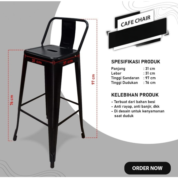Kursi Cafe | Kursi Bar Besi |Medan