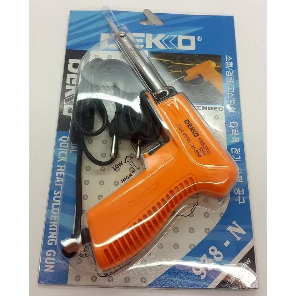 SOLDER GUN DEKKO 80 WATT SOLDER TEMBAK GUN DEKKO 80 WATT PRESTO 938N KEPALA KECIL