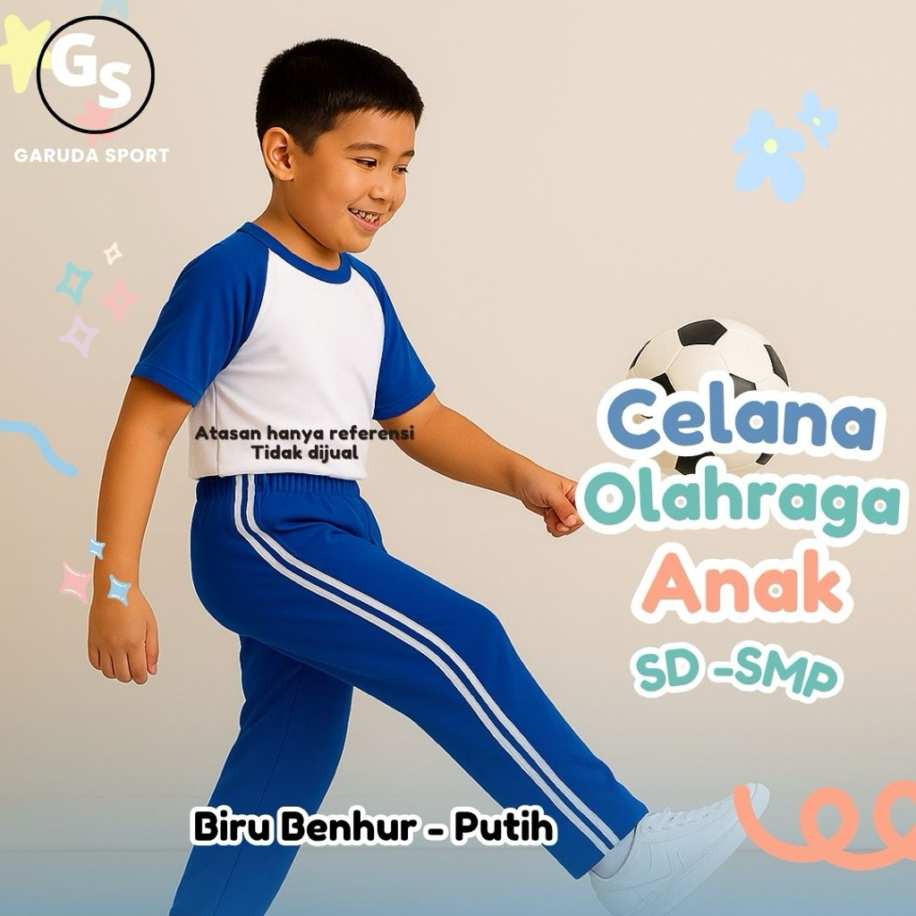 Garuda Sport GS - Celana olahraga / training anak sekolah SD/SMP Celana trening olahraga sekolah