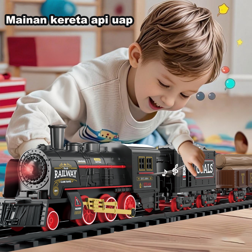 Kereta Api Mainan Rel Panjang Laki Laki Kereta Api Elektrik Kereta Api Elektrik Klasik Edukasi Rel