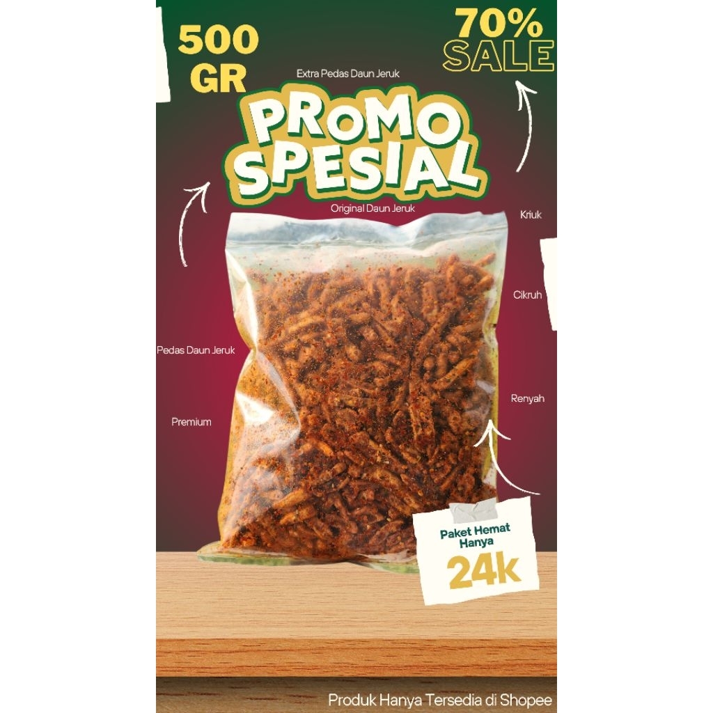 

Basreng Original Pedas Daun Jeruk Viral Murah 20rb Sultan Sajodo Bandung Ngabret Terlaris Enak Gurih