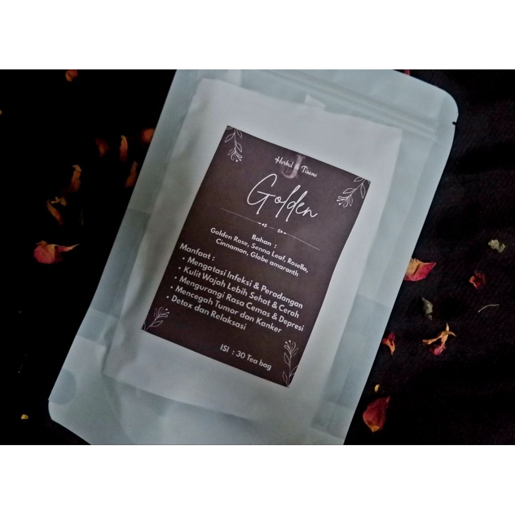 

Golden Tisane (Golden Rose,Senna Leaf,Rosella, Cinamon, Globe Amaranth)