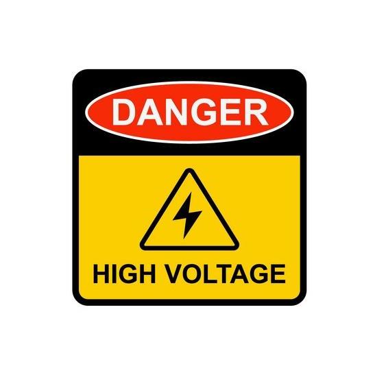 

rambu stiker DANGER HIGH VOLTAGE / sign sticker tegangan tinggi - 5x5