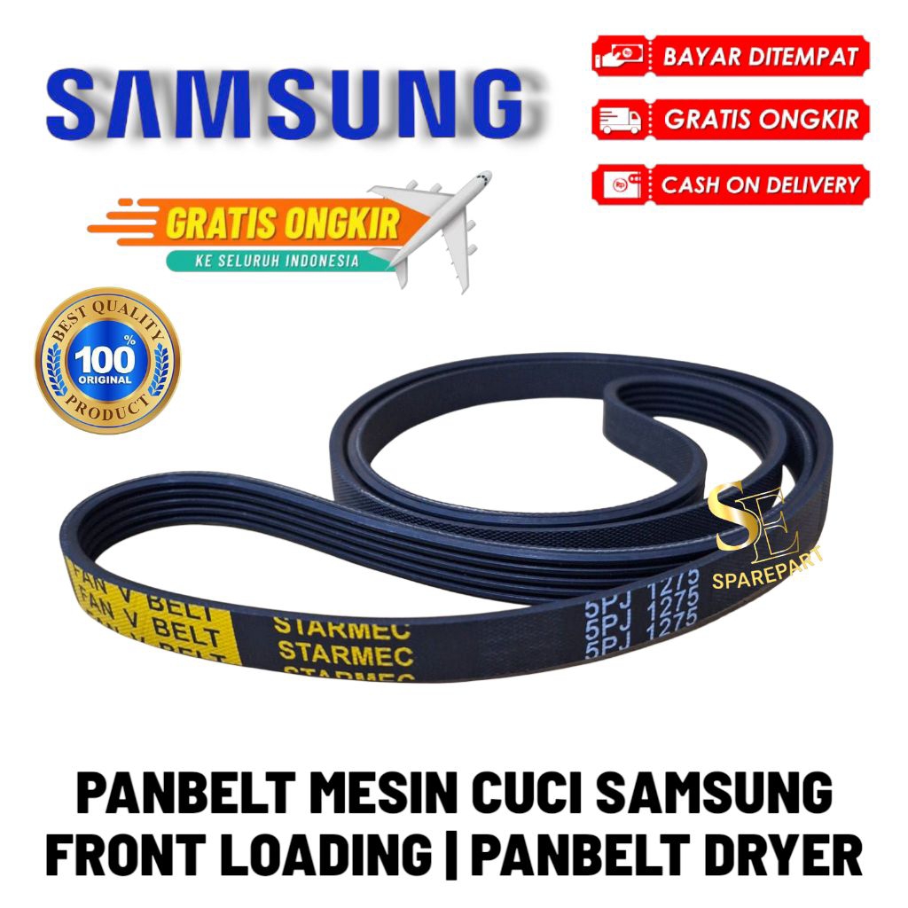 BELT VBELT FAN BELT PANBELT MESIN CUCI SAMSUNG 5PJ1275 | MESIN CUCI SAMSUNG FRONT LOADING