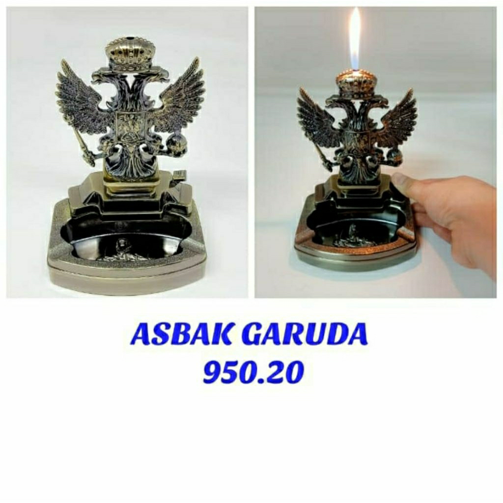 asbak burung garuda pemantik/korek burung garuda korek/pemantik plus asbak