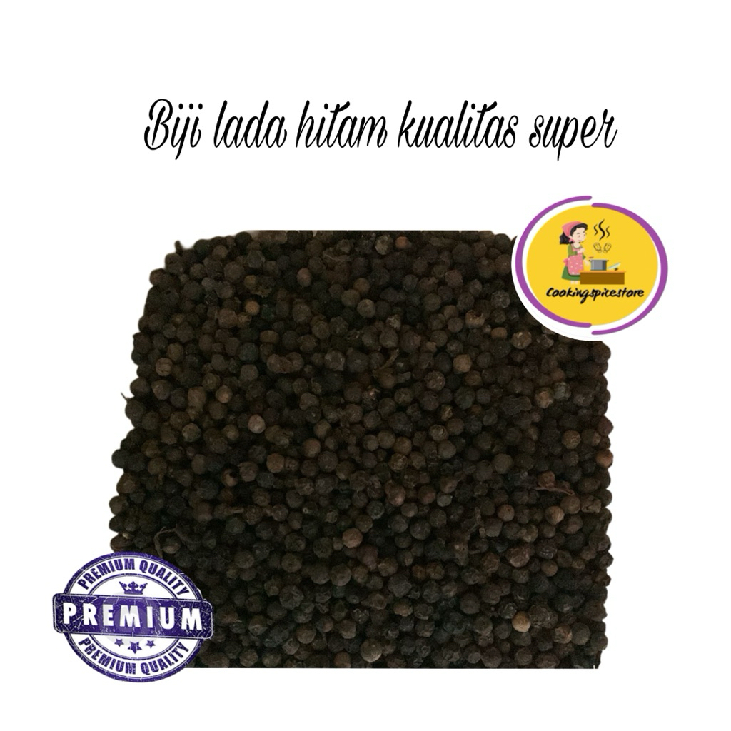 

Biji lada hitam kualitas terjamin bagus / Biji Lada Hitam 100gr - 250gr / Whole Black Pepper Murni Asli / Merica hitam pergram