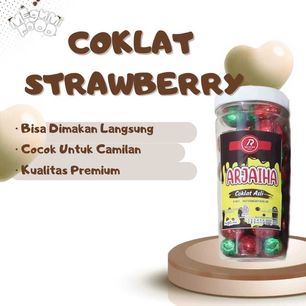 

Cokelat Karakter Strawberry / Strawberry Chocolate / Isi 30 Pcs