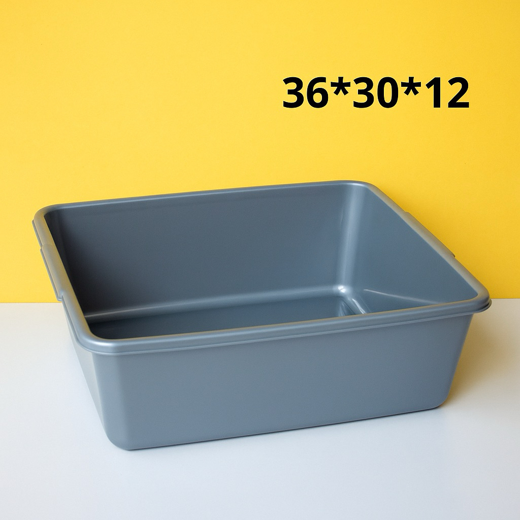Bak Persegi Panjang SILVER / BAK TAHU - Baskom / Ember Plastik / Bak Pasir Kucing / Bak Hidroponi