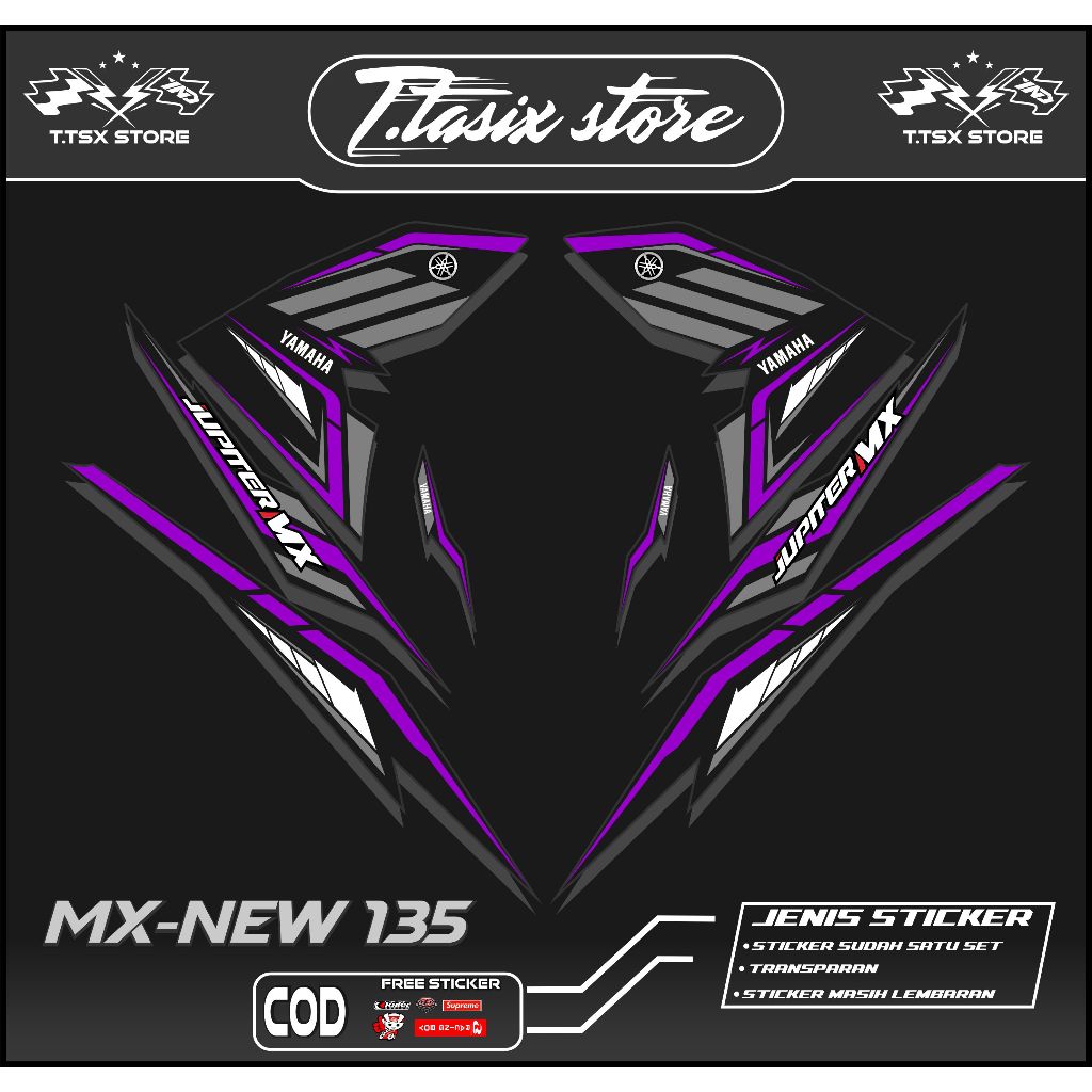 STRIPING TRANSPARAN JUPITER MX NEW 135/STRIPING MX 135/STRIPING VARIASI MX 135 NEW KEREN