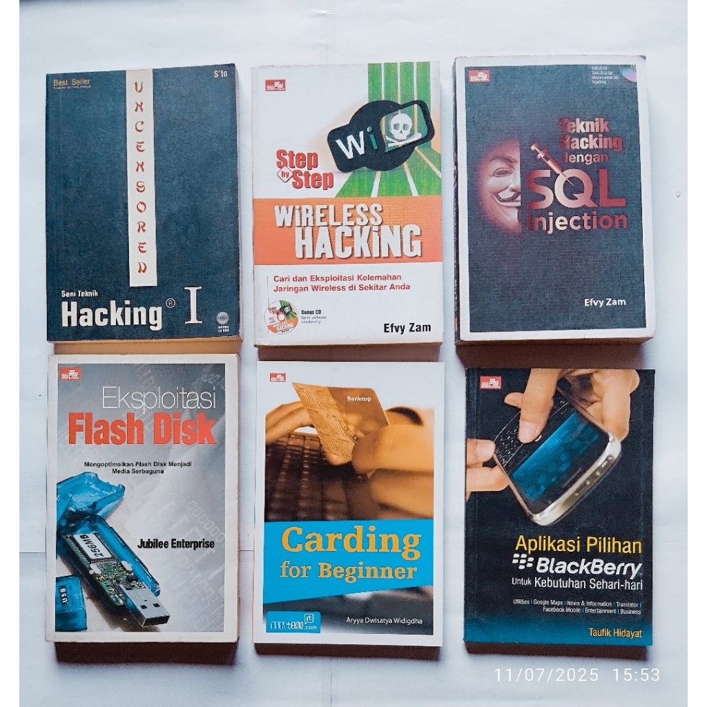 Buku Komputer Hacking - Virus - Hard Disk - Desktop; Teknik HACKING, HACKING WINDOWS, HACKING SQL, W
