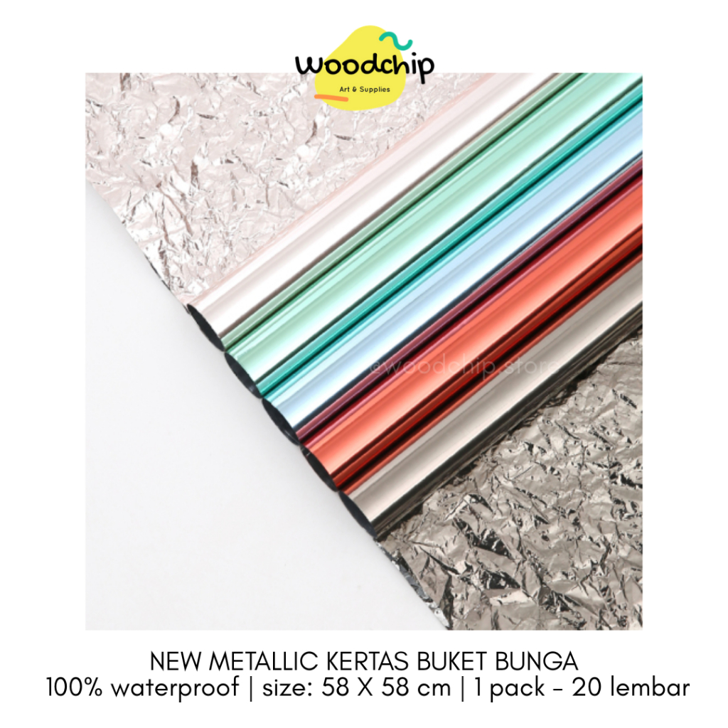 

[PACK] NEW METALLIC CELLOPHANE | KERTAS BUKET BUNGA - KERTAS KADO - WRAPPING PAPER - SAMPUL BUKU