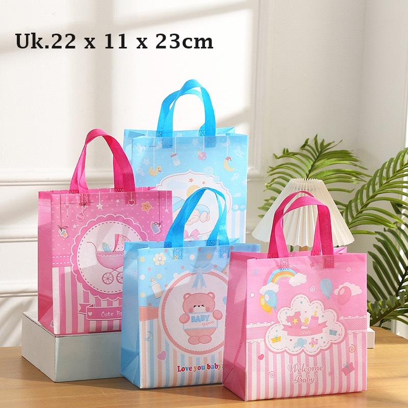 

Goodie Bag Ulang Tahun Bayi: Tas Souvenir Spunbond untuk Bayi Laki-Laki dan Perempuan