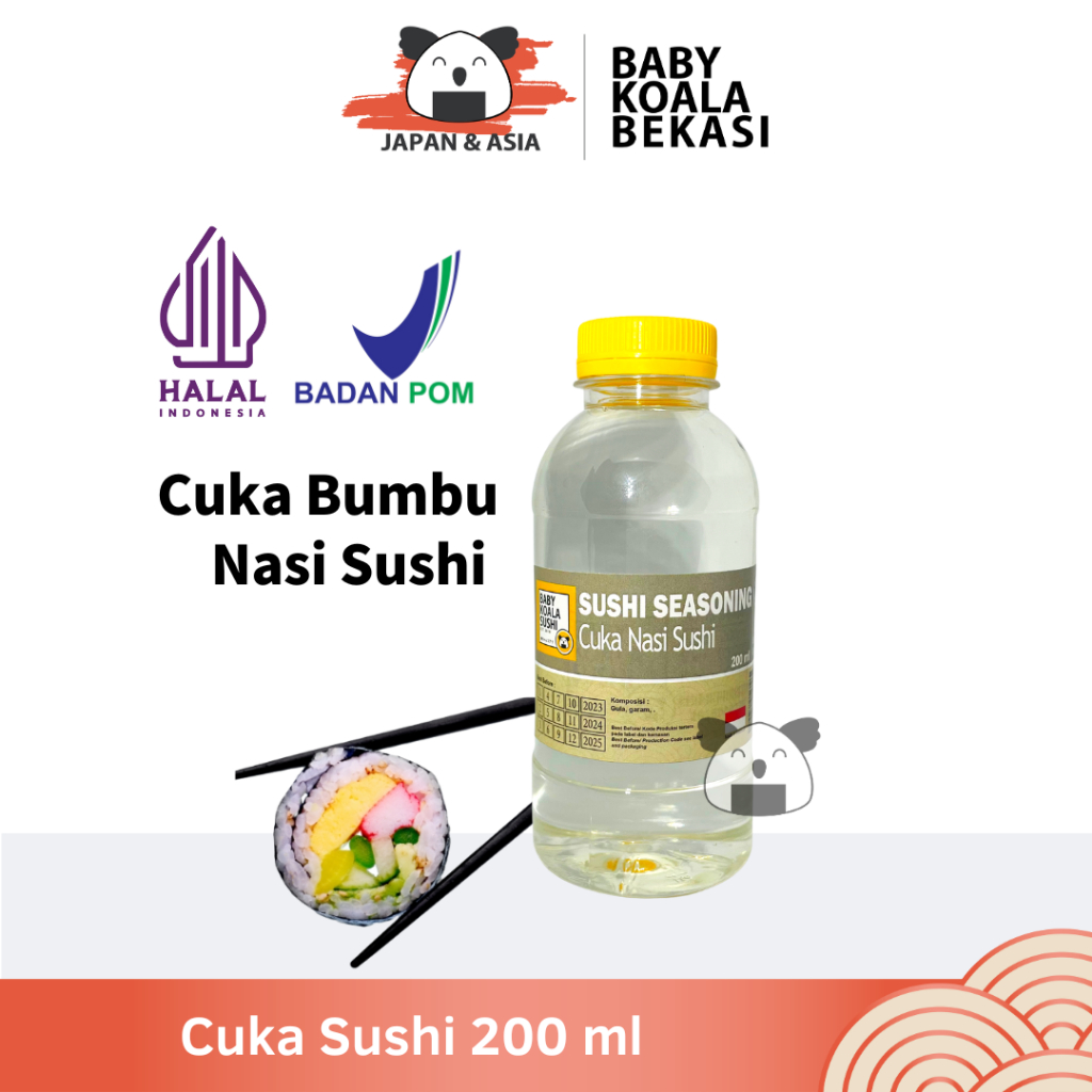 

Cuka Sushi Seasoning 200 ml VinegarHalal │ Cuka Bumbu Nasi Sushi -BKB