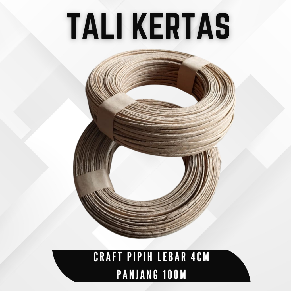 

Tali Kertas Coklat Papercraft Tali Paperbag Tali Craft Pipih Lebar 4cm Panjang 100m
