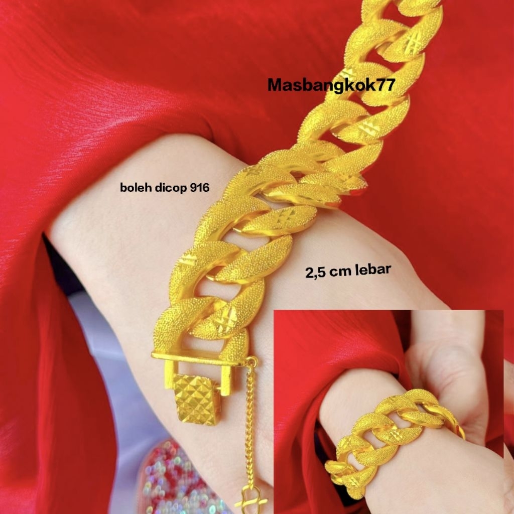 Perhiasan Mas Bangkok lapis emas 99% mirip emas asli