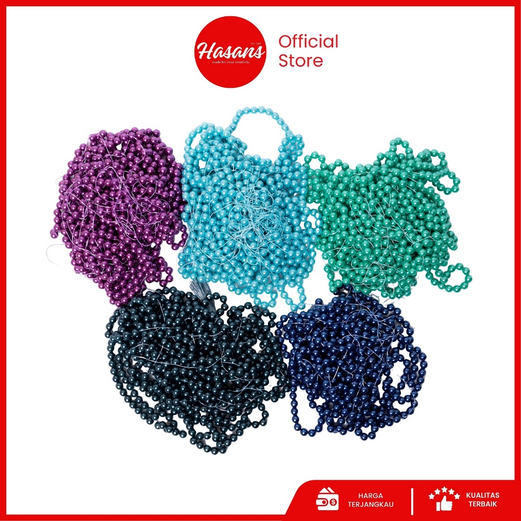 Hasans / Manik Ringan / Manik Mutiara Bulat 10mm / Mote Ringan / Mutiara Ringan Sintetis / Mutiara P