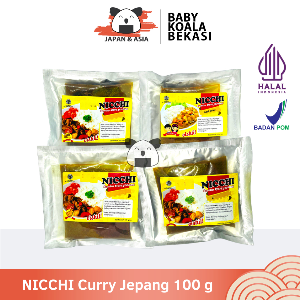 

Nicchi Bumbu Kare Jepang 100 g Halal │ Japan Curry Kari Ala Jepang -BKB