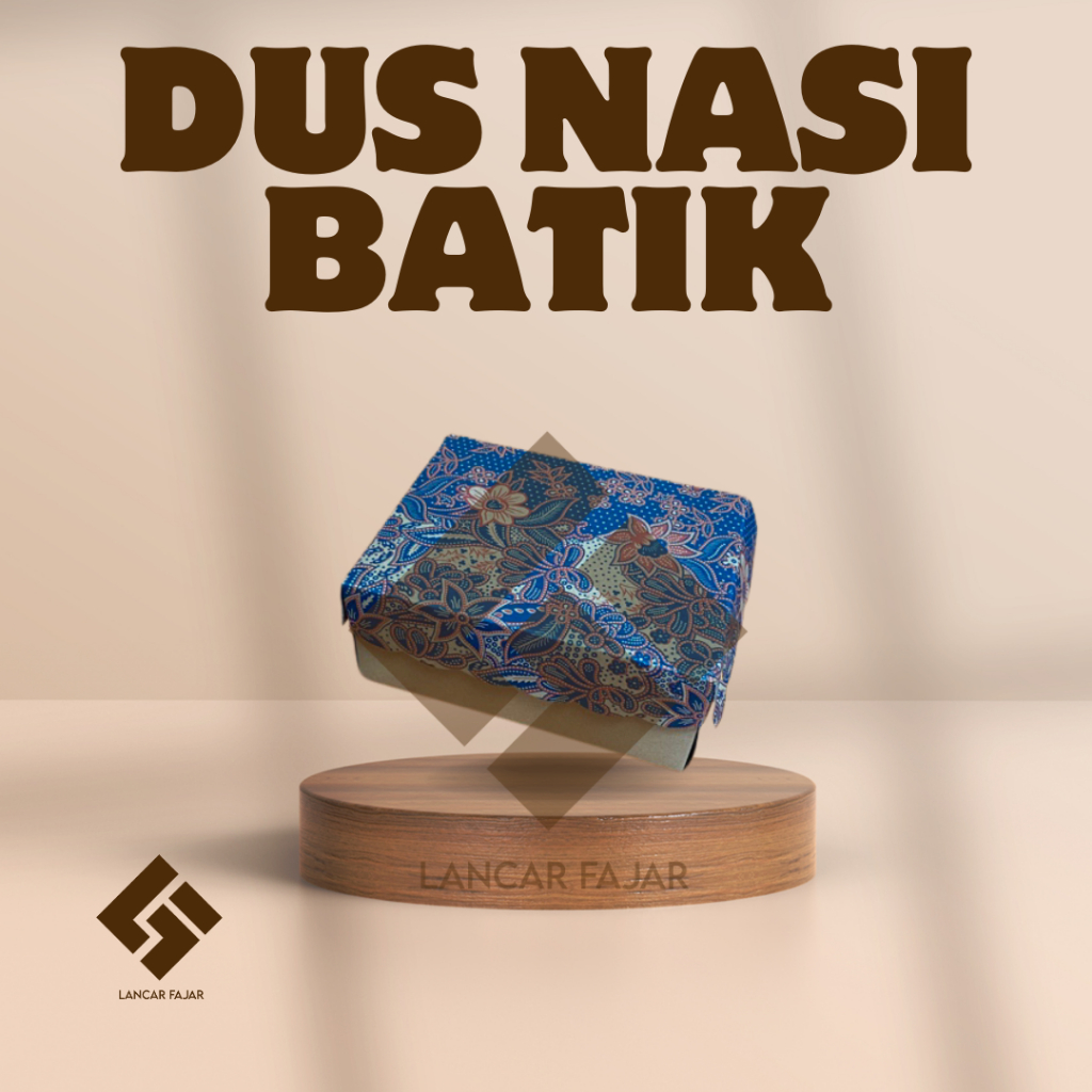 [100 lembar]  kotak nasi putih / kotak nasi coklat / kedus nasi batik coklat / [310 GSM] Kotak Dus K