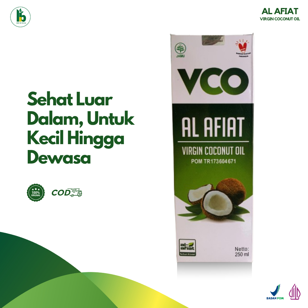 

VCO Al Afiat | Minyak Kelapa Murni untuk Kesehatan Kulit & Pencernaan | 250ml/150ml/60ml