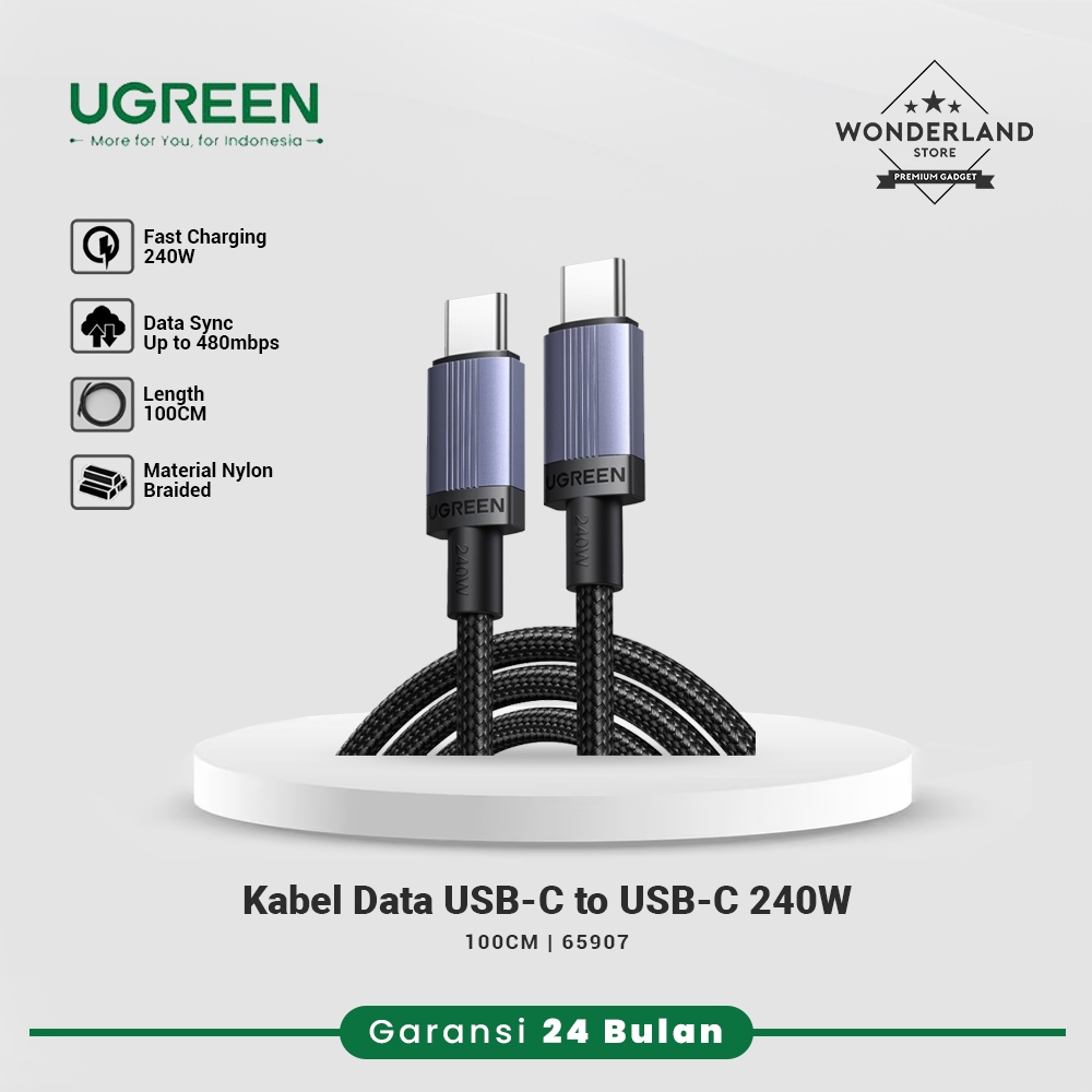Ugreen Kabel Data USB-C to C 240W PPS PPS2.0 PD3.1 Fast Charging PD Nylon Braided