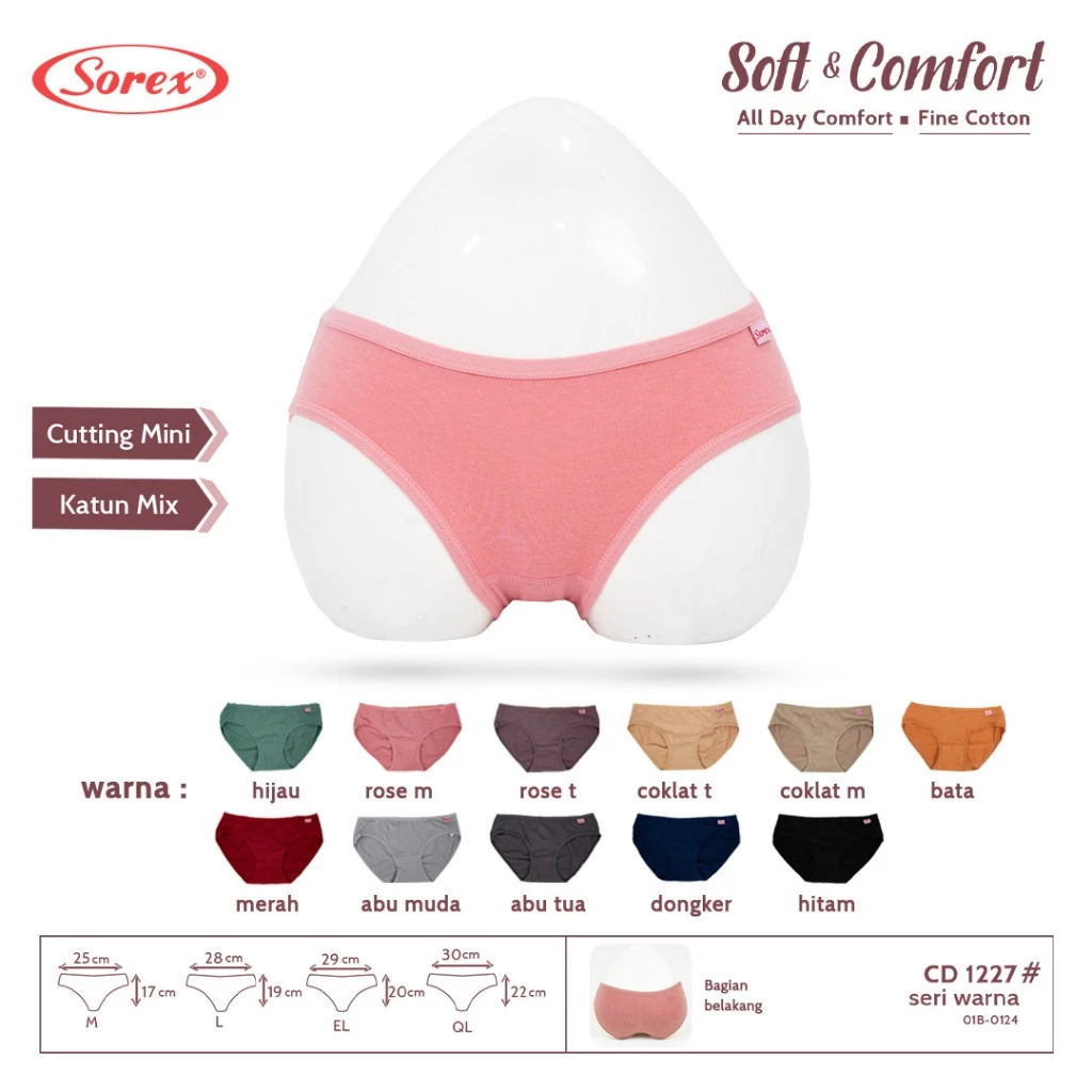 Sorex 1227 Celana Dalam / Celana Dalam Sorex Wanita |SOREX ISI ( 3 Pcs ) | CD Sorex 1227 celana dala